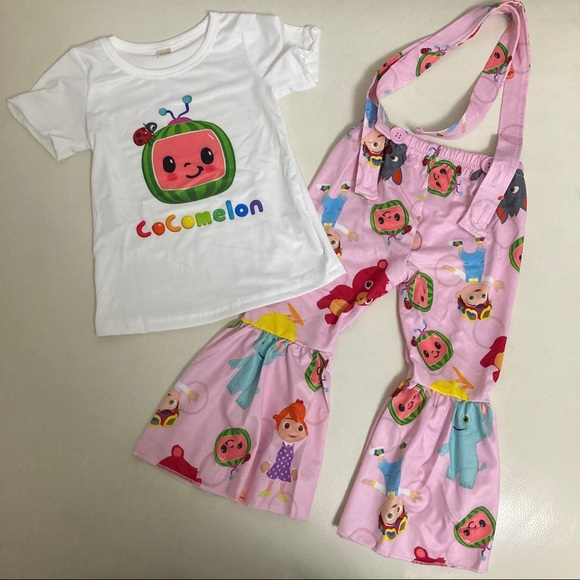 Cocomelon cute pink romper pants set - Picture 5 of 6